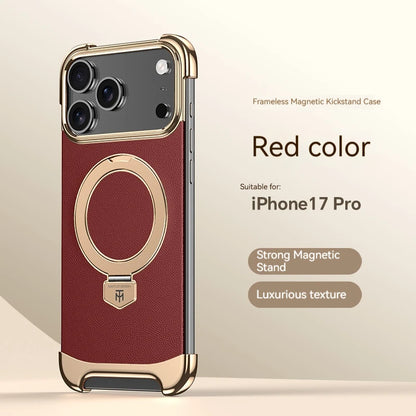 High-End Leather Magnetic Bracket Case - sky-case