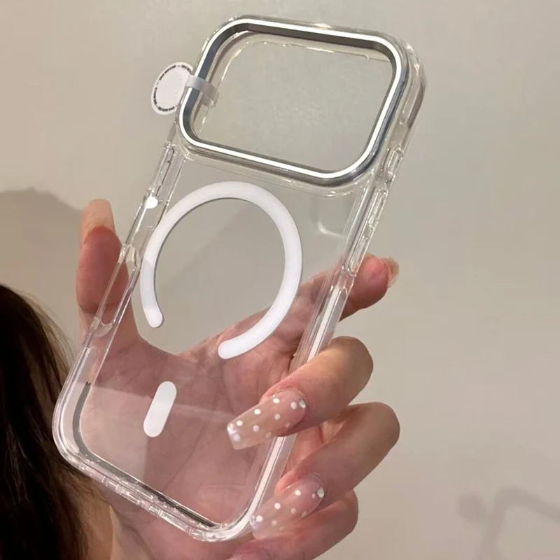 Transparent crystal wireless charging magSafe iPhone case - sky-case