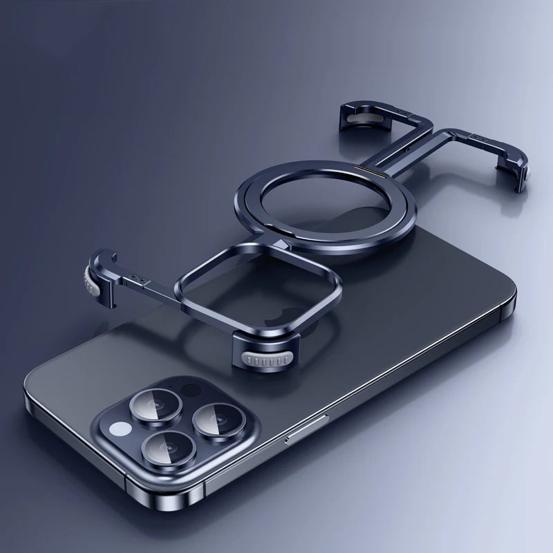 Luxury Magsafe Metal Frameless Aluminum Cover For iPhone 15 14 Pro Max Blue / For iPhone 15 Pro Max - sky-case