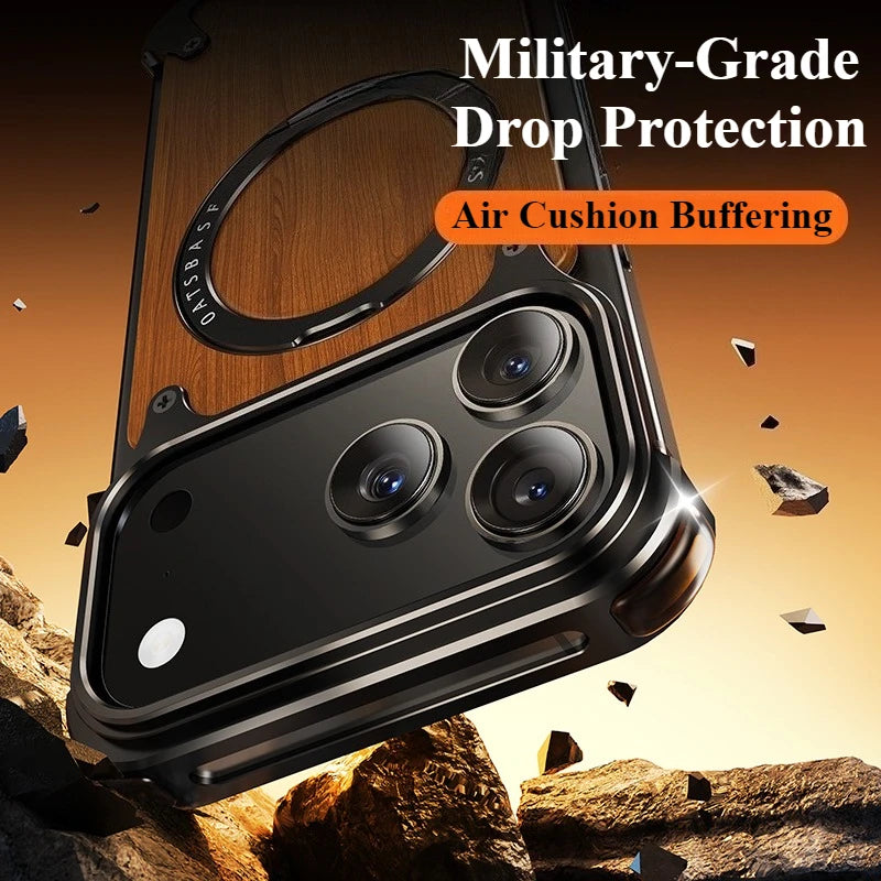 Luxury Solid Wood Magnetic Protective Case - sky-case