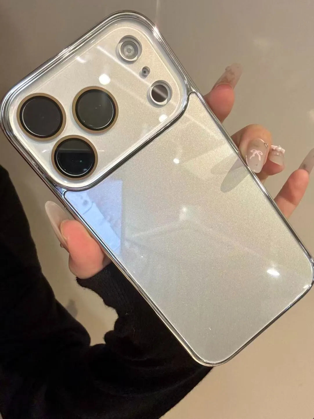 Luxury Plating Tempered Glass Bumper Case - sky-case