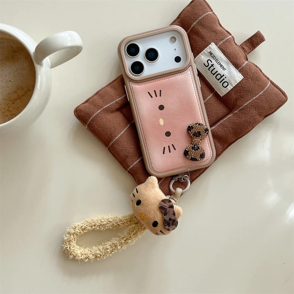 Luxury Flash Drill Bow Leather Fashion Case - sky-case