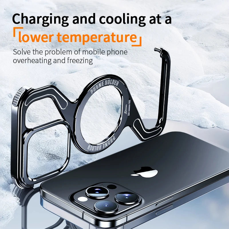 New Aluminum 360° Rotation Metal Phone Cover - sky-case