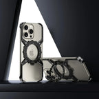 Luxury Metal Gear Magnetic Holder Phone Cover - sky-case