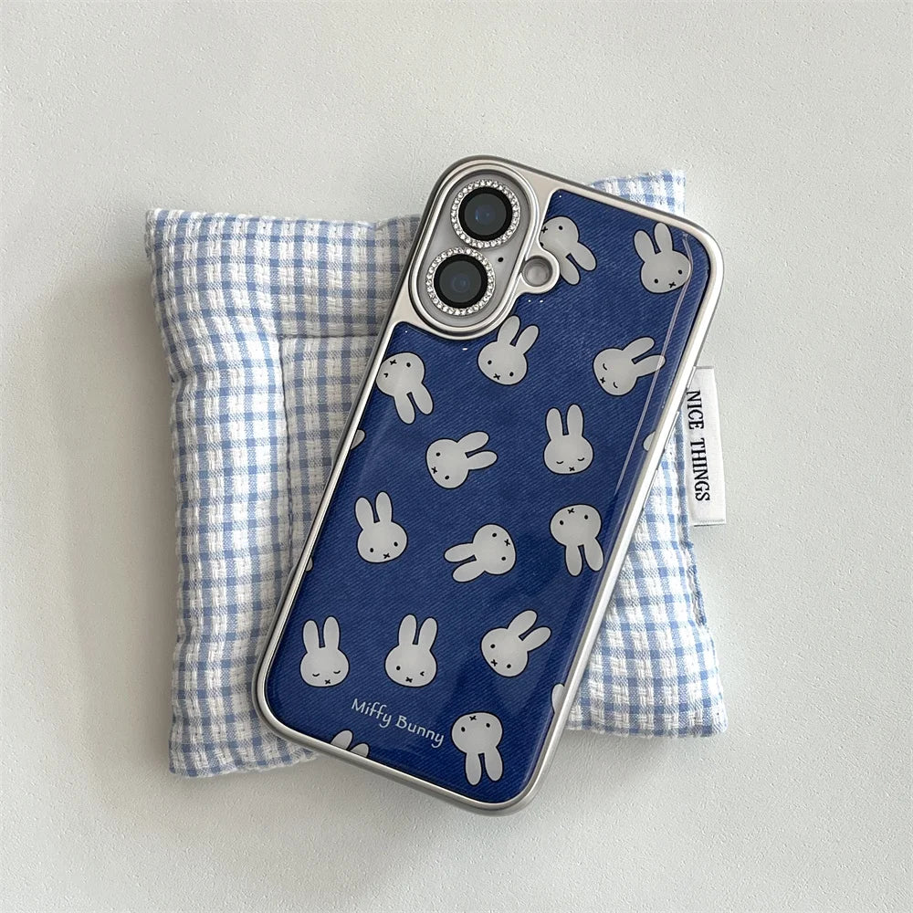 Electroplated Cute Rabbit Case - sky-case