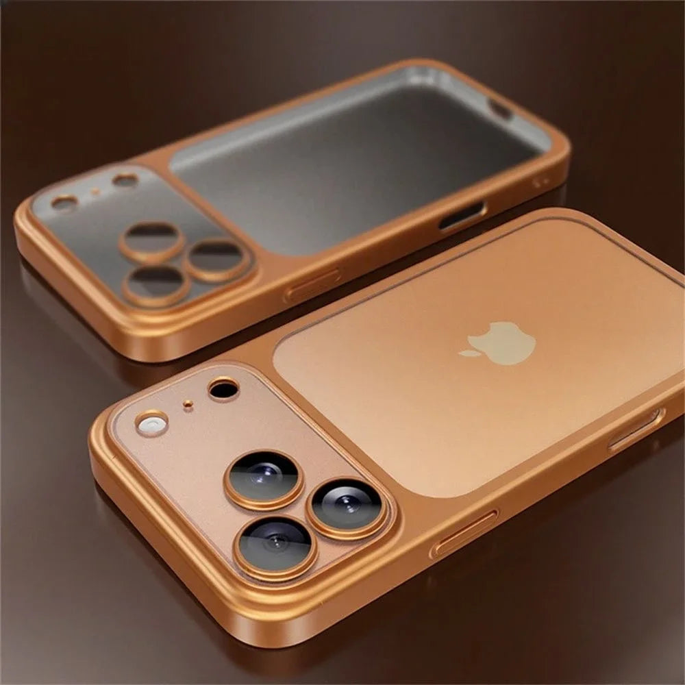 Luxury Plating Matte Transparent Hard Cover - sky-case