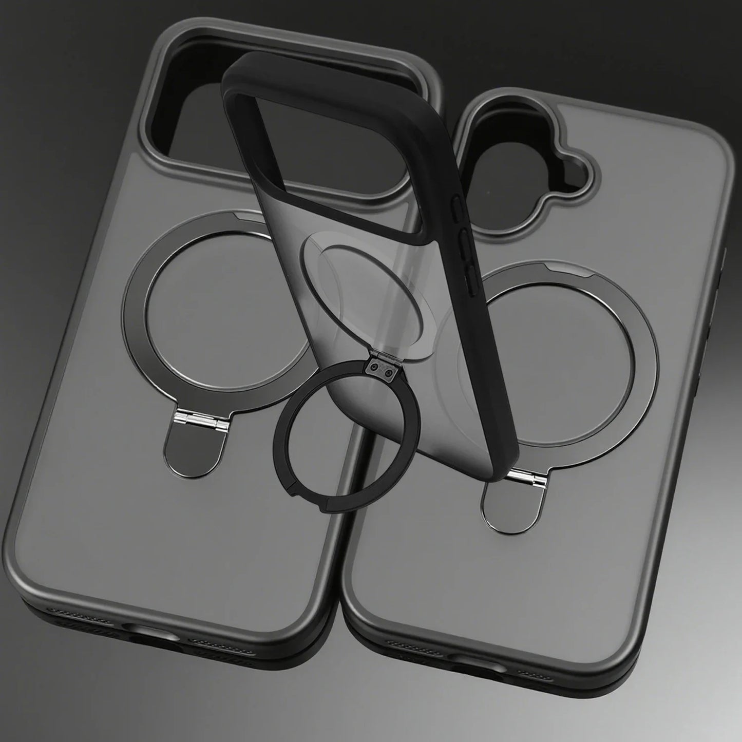 MagSafe Magnetic Case with Finger Ring for iPhone 17 with Shock-Absorbing Back Cover - sky-case