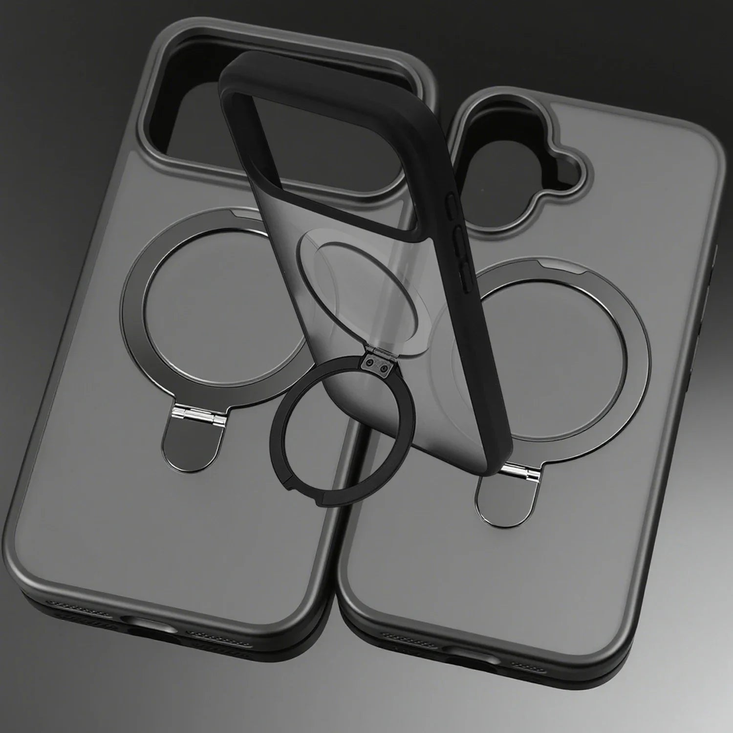 MagSafe Magnetic Case with Finger Ring for iPhone 17 with Shock-Absorbing Back Cover - sky-case