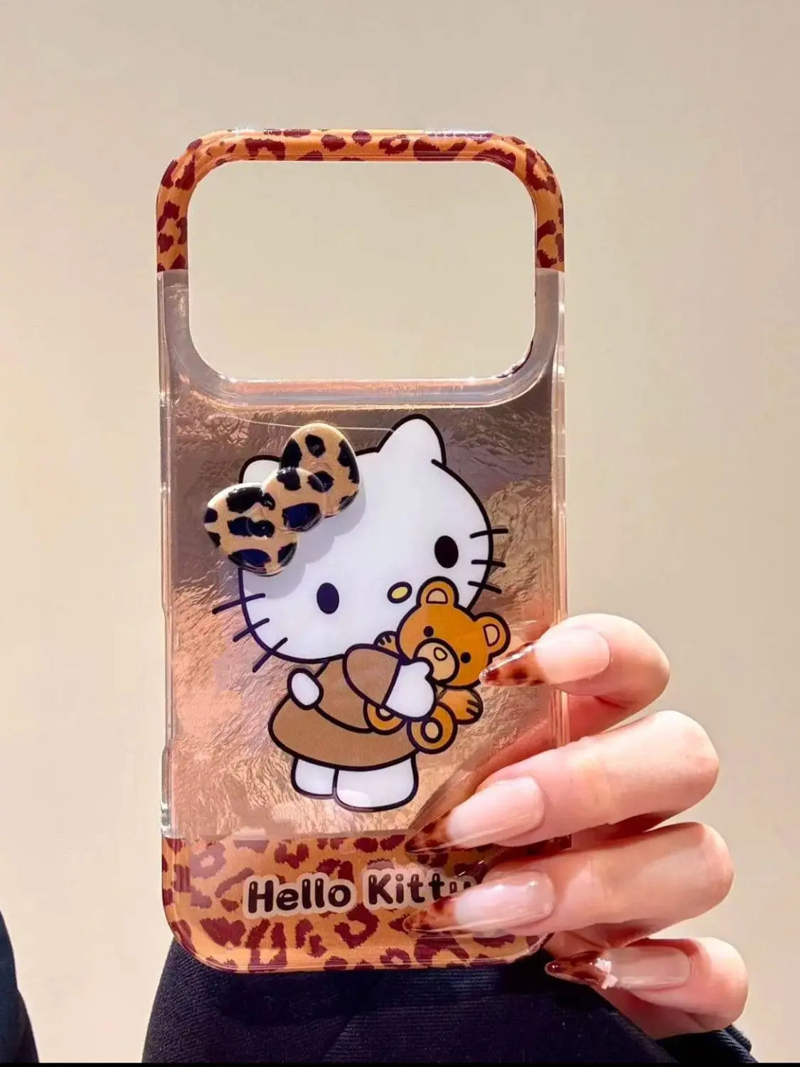 Cute Retro Bear Hugging Kitty Phone Case - sky-case