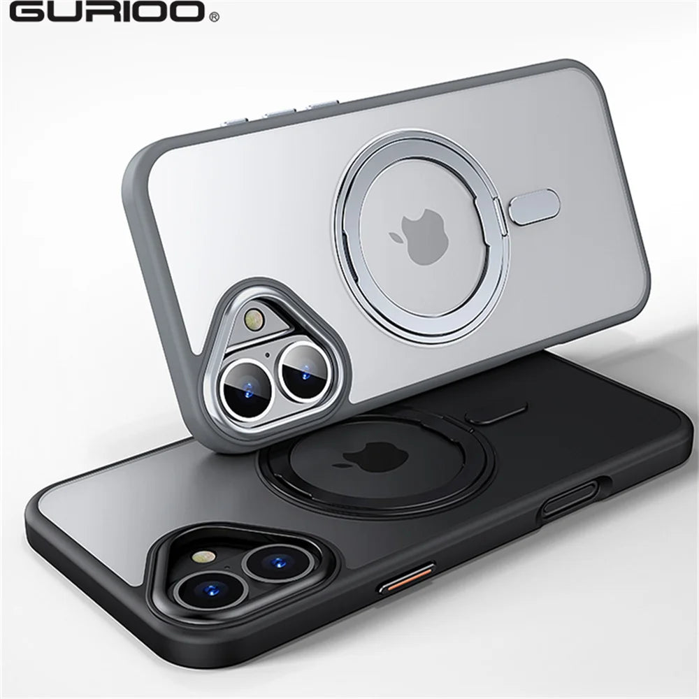 360 Rotating Metal Magnetic Clear Cover