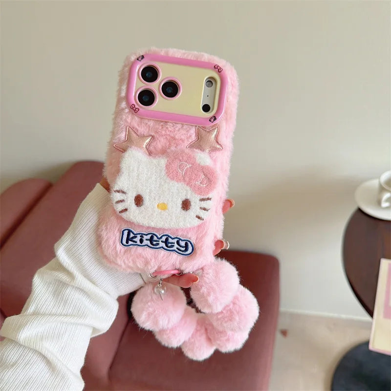 Cute 3D Fluffy Kitty Fur Case - sky-case