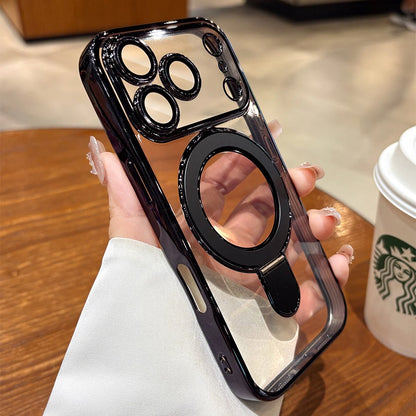 Luxury Plating MagSafe Magnetic Bracket Case - sky-case