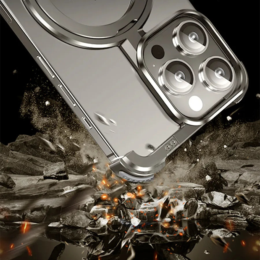 Luxury Aluminum Frameless Airbag Magsafe phone Cover - sky-case