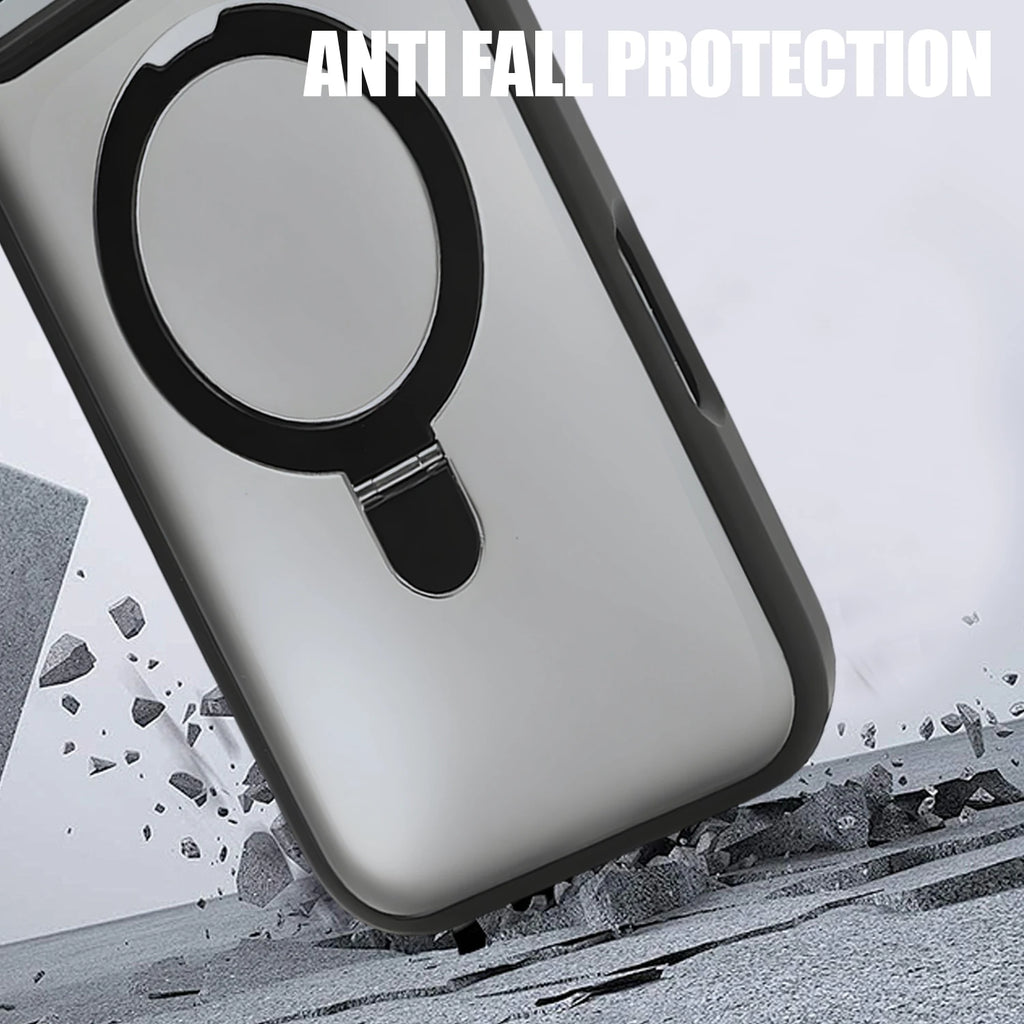 MagSafe Magnetic Case with Finger Ring for iPhone 17 with Shock-Absorbing Back Cover - sky-case