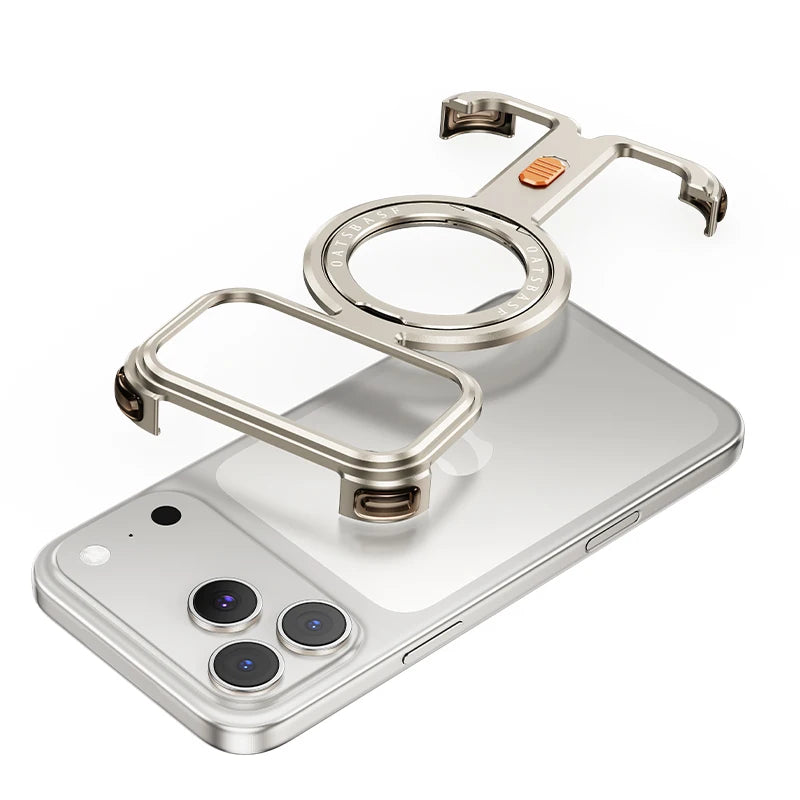 Luxury aluminum alloy case with a 360-degree rotating frame - sky-case