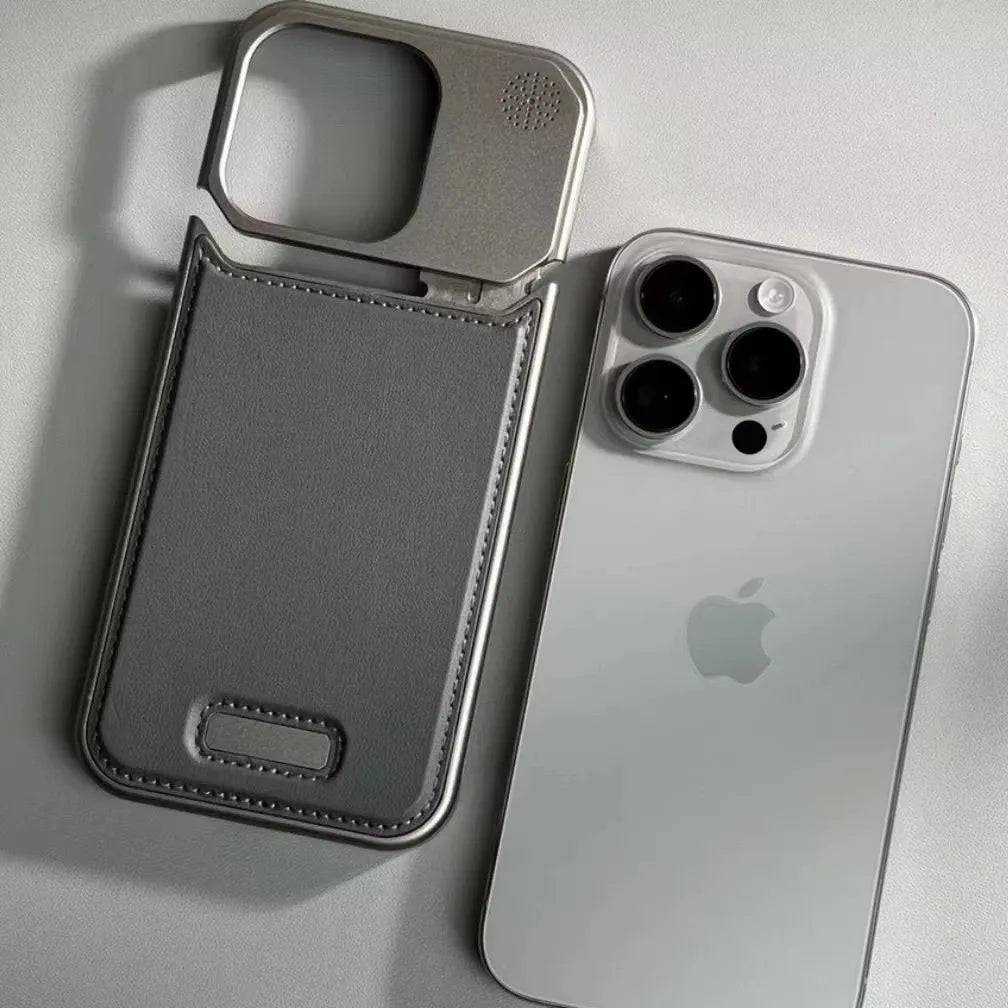 Luxury Leather Magnetic Aluminum Cover - sky-case