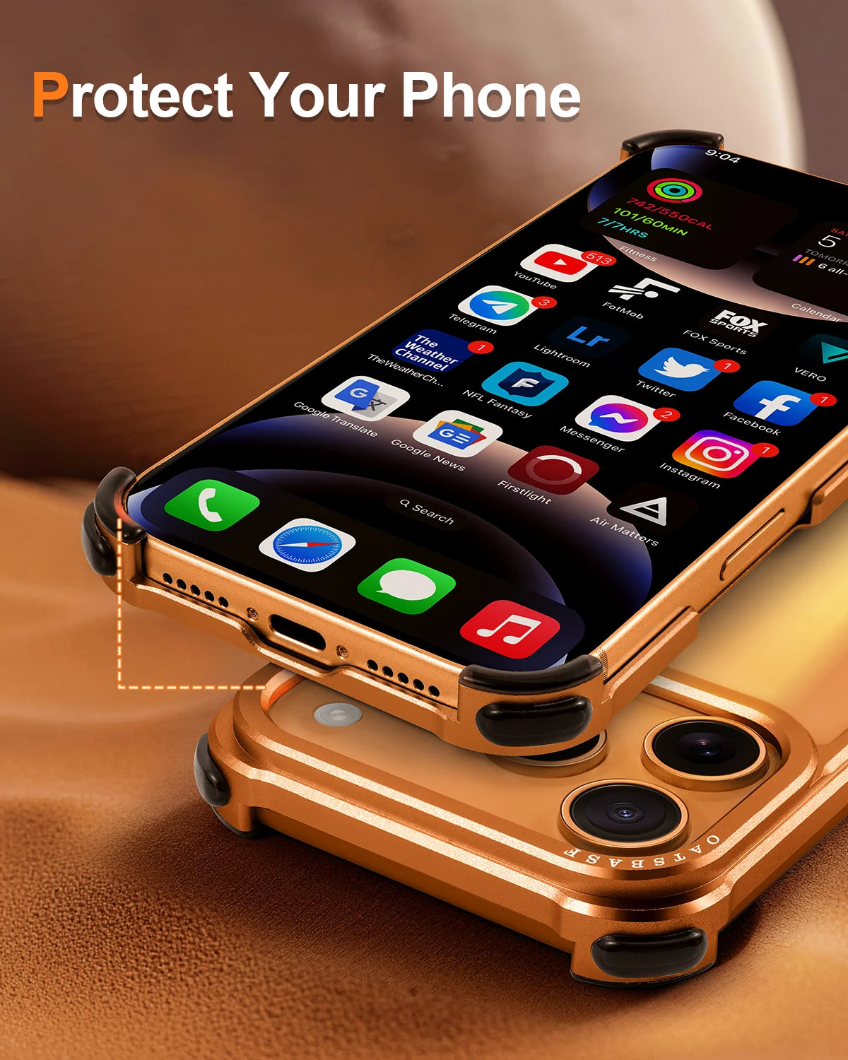 Premium metal case with an ultra-slim frame for all iPhone 17 models - sky-case