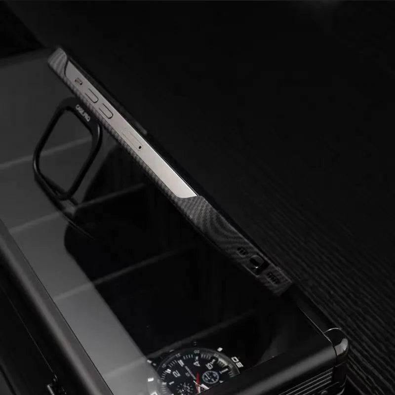 Luxury Carbon Fiber Style Magnetic Phone Cover - sky-case