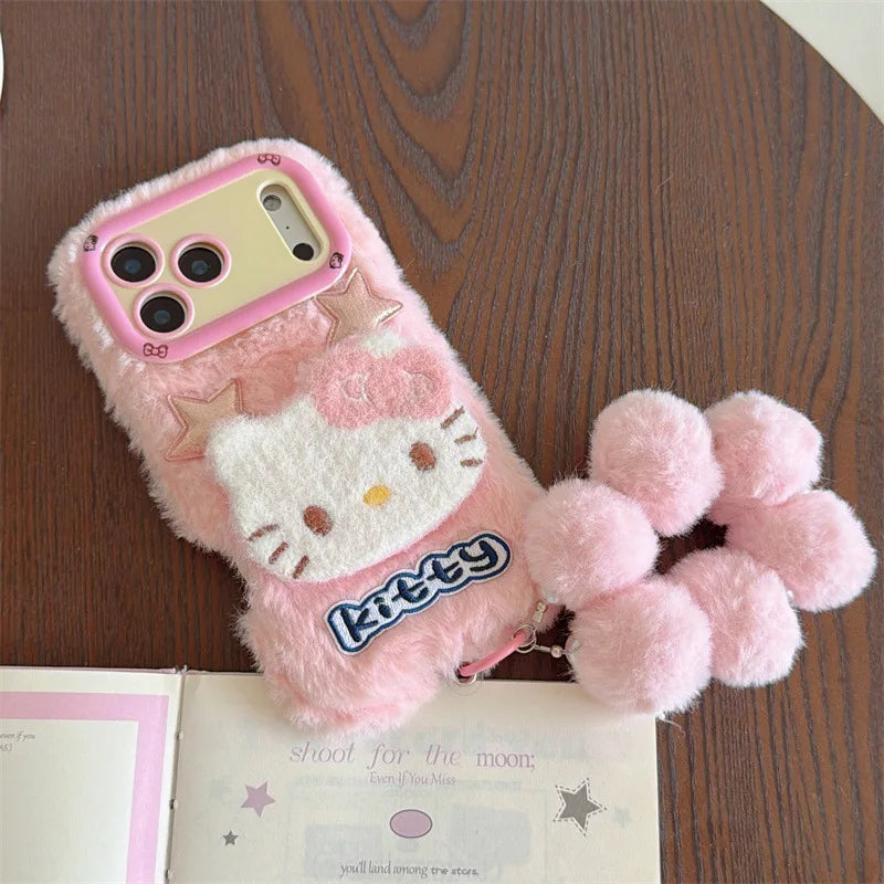 Cute 3D Fluffy Kitty Fur Case - sky-case