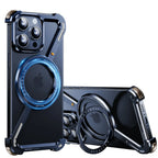 Luxury Aluminum Alloy Frame 360° Rotation Shape Metal Holder Phone Cover - sky-case