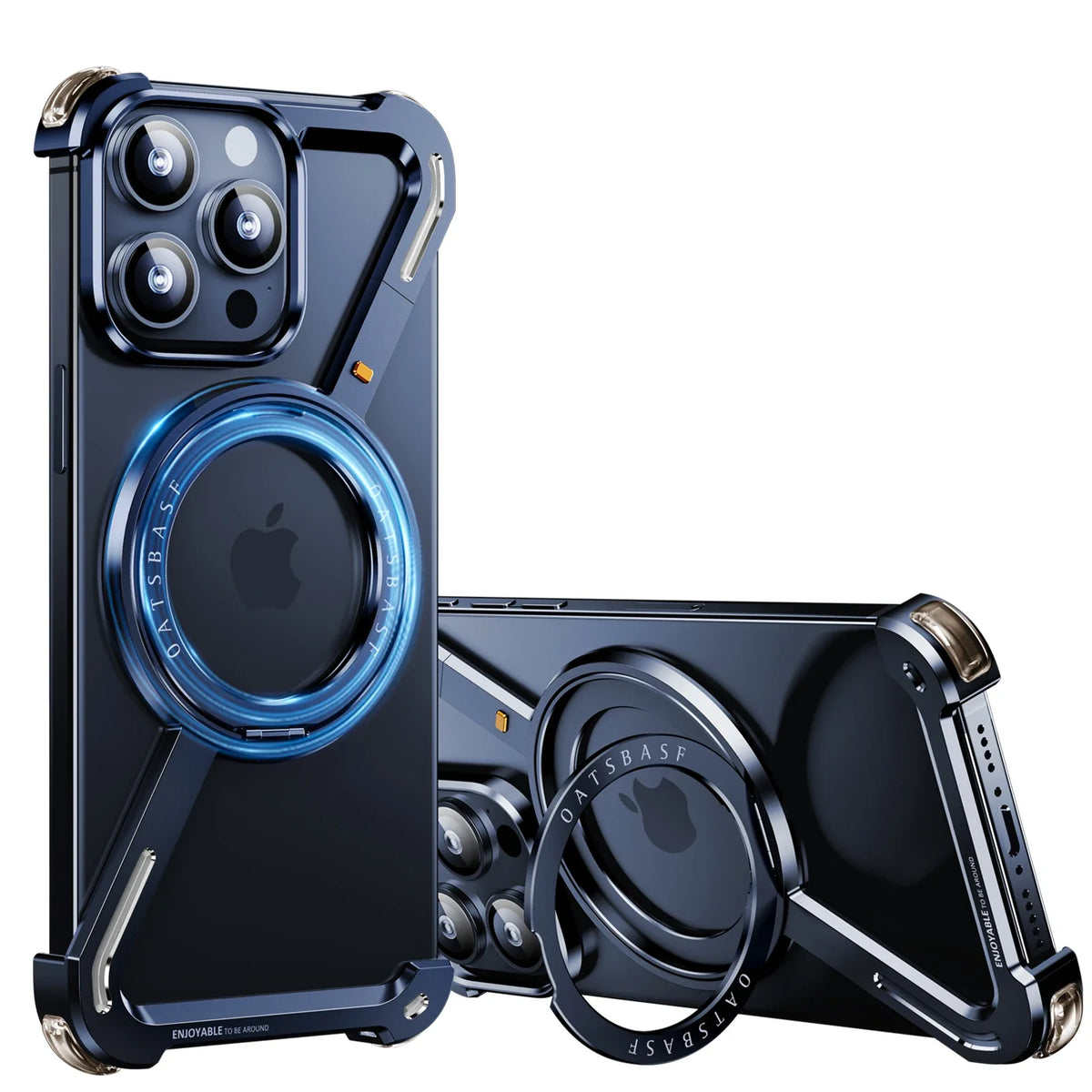 Luxury Aluminum Alloy Frame 360° Rotation Shape Metal Holder Phone Cover - sky-case