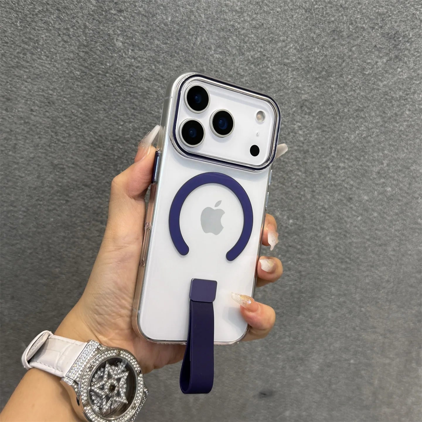 Luxury Ultra Slim Clear Magnetic Ring Case - sky-case