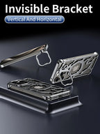 Titanium Metal Magnetic Holder Phone Cover for iPhone 15 14 Pro Max - sky-case