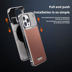 Luxury Leather Magnetic Aluminum Phone Cover - sky-case