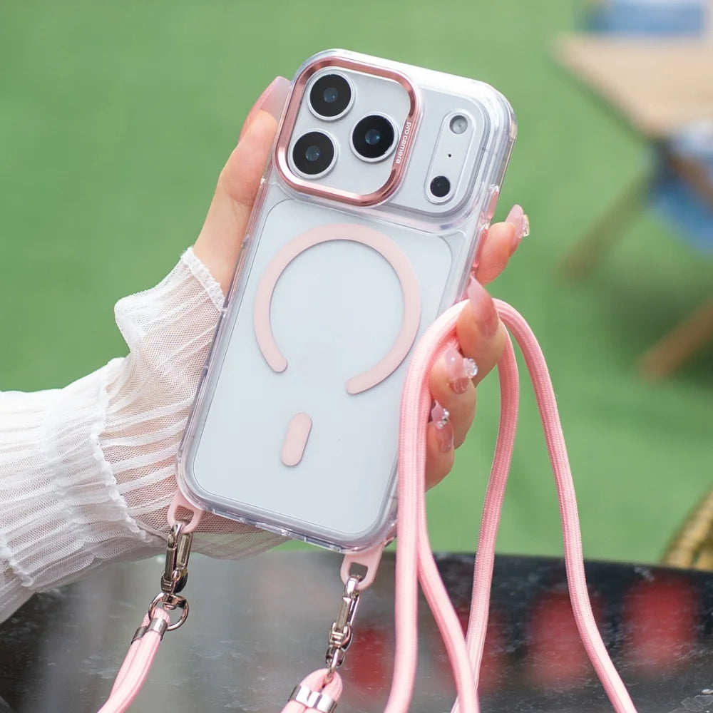 MagSafe Clear Necklace Lanyard Case - sky-case