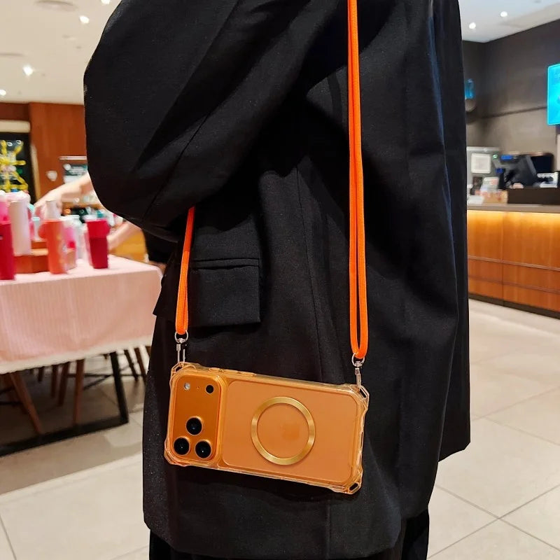 MagSafe Shockproof Crossbody Clear Case - sky-case