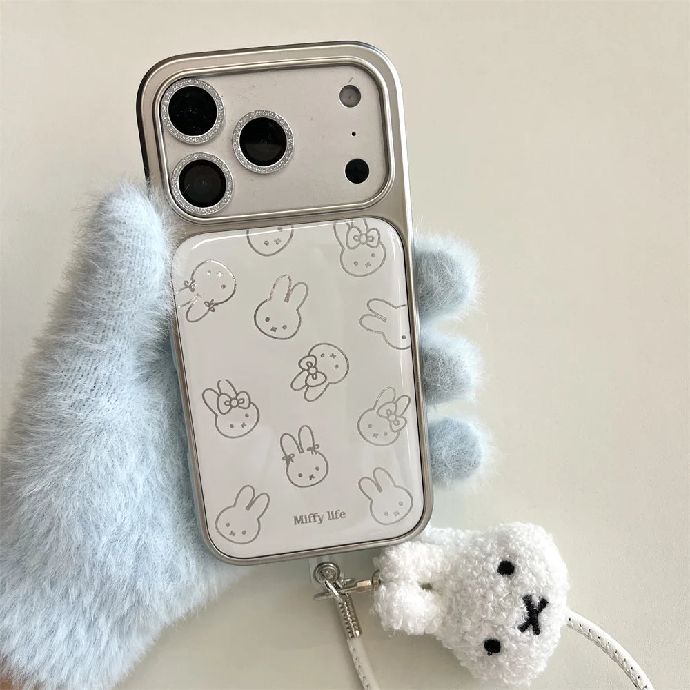 Cute Rabbit Plush Pendant Case - sky-case