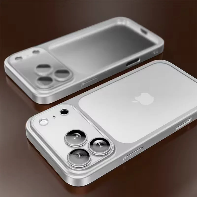 Luxury Plating Matte Transparent Hard Cover - sky-case