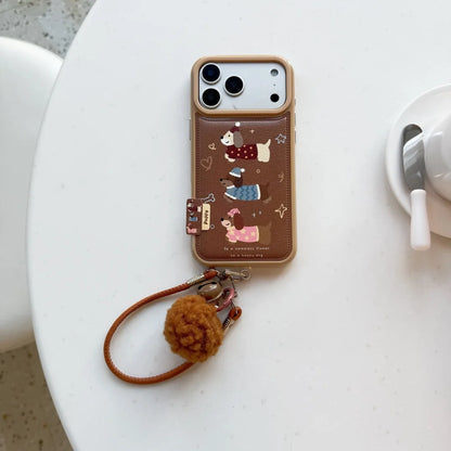 Cute Dachshund Leather Bumper Case - sky-case