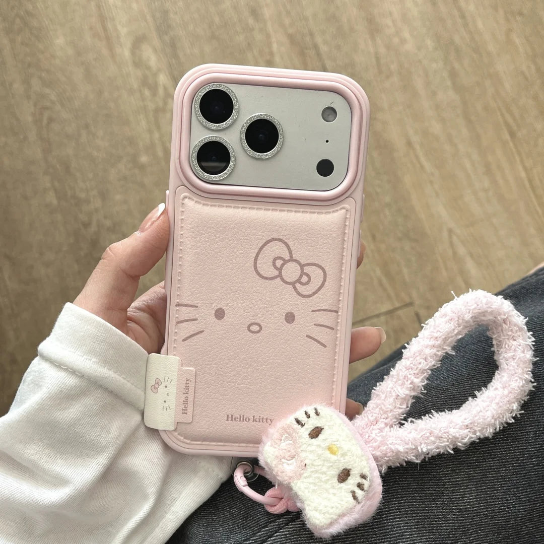 Lovely Kitty Pink Leather Phone Case - sky-case