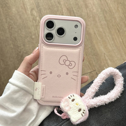 Lovely Kitty Pink Leather Phone Case - sky-case