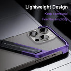 Luxury Metal Geometric Rimless Aluminum Phone Cover - sky-case