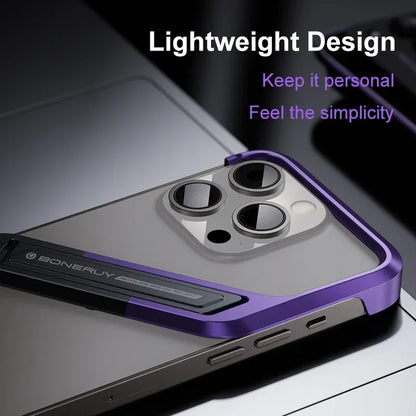 Luxury Metal Geometric Rimless Aluminum Phone  Cover