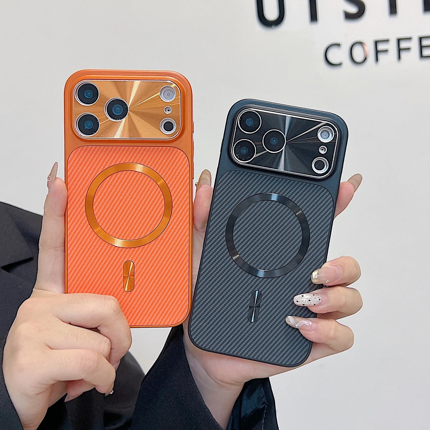 Luxury Carbon Fiber Magnetic Charging Case - sky-case