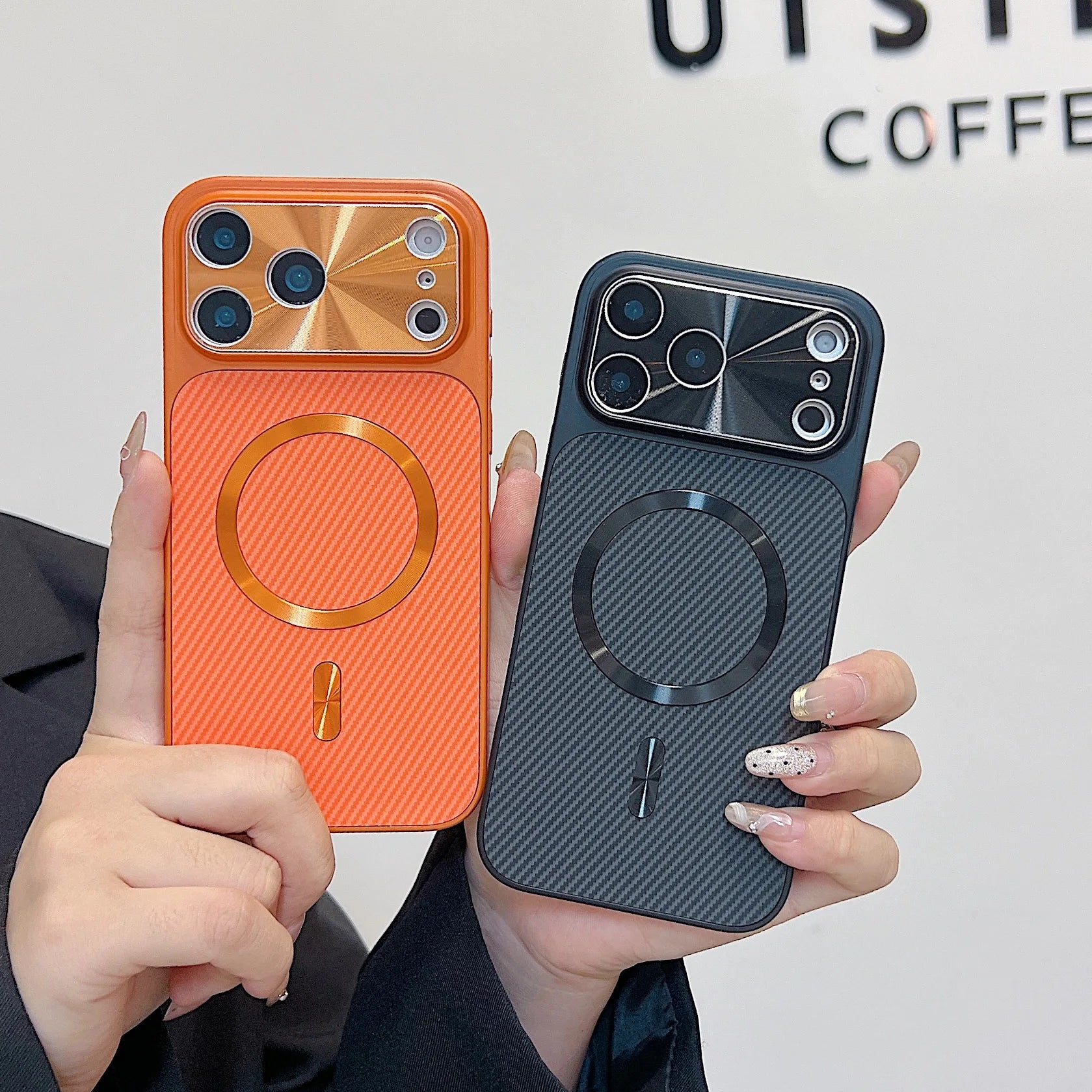 Luxury Carbon Fiber Magnetic Charging Case - sky-case