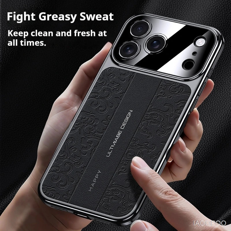 Luxurious Leather Electroplated Case - sky-case