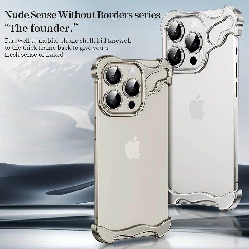 Luxury Aluminum Metal Rimless Anti-drop Phone Cover - sky-case