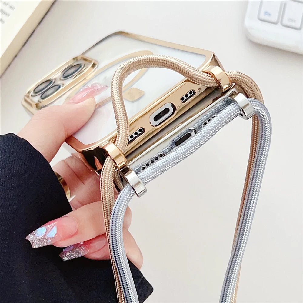 Luxury Plating Magnetic Necklace Case - sky-case