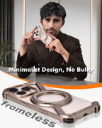 Luxury Aluminum Alloy Frame 360° Rotation Shape Metal Holder Phone Cover - sky-case