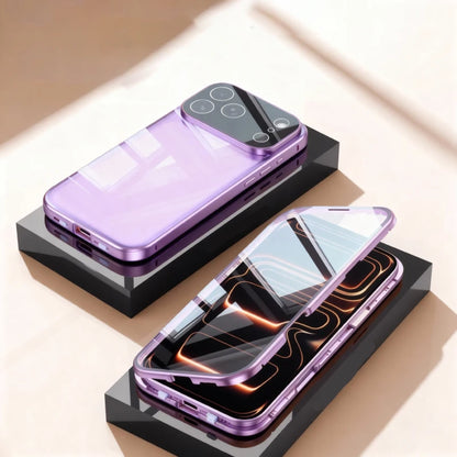 360° Full Protection Metal Magnetic Double-Sided Glass Case