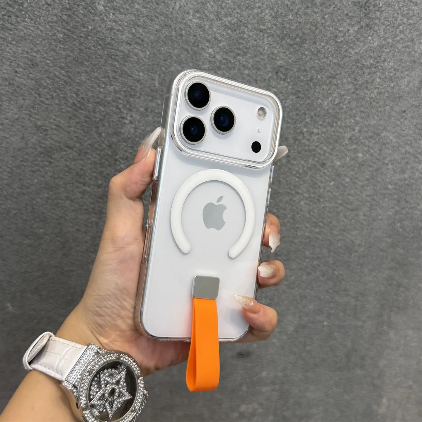 Luxury Ultra Slim Clear Magnetic Ring Case - sky-case