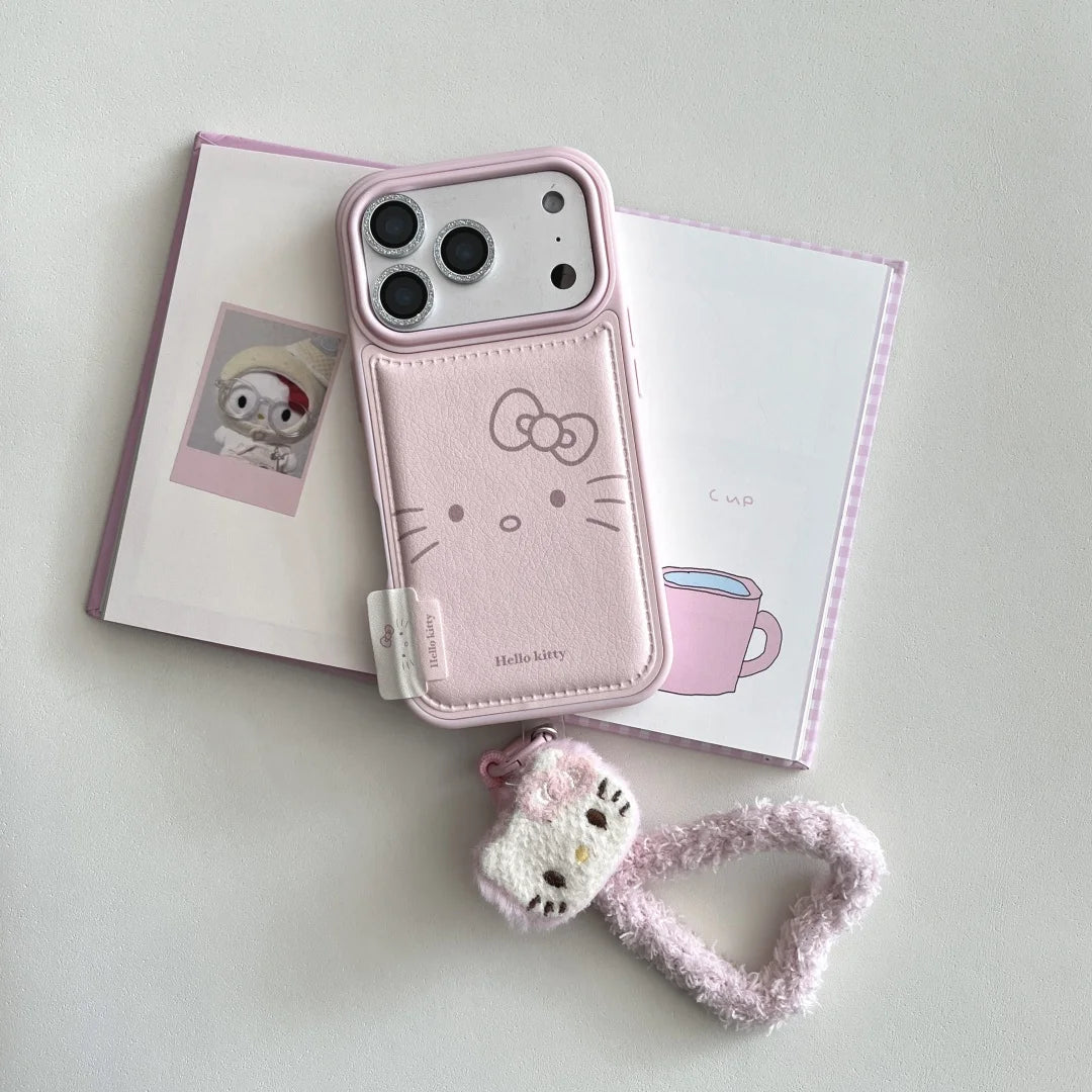 Lovely Kitty Pink Leather Phone Case - sky-case