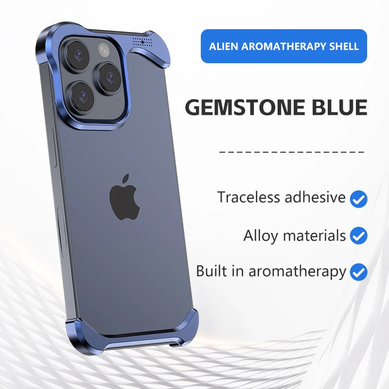 Luxury Aluminum Alloy Bumper Metal Cover Blue / For iPhone 16 - sky-case