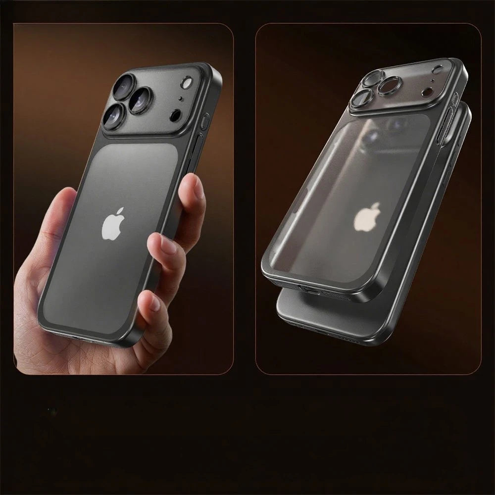 Luxury Plating Matte Transparent Hard Cover - sky-case