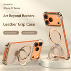High-End Leather Magnetic Bracket Case - sky-case