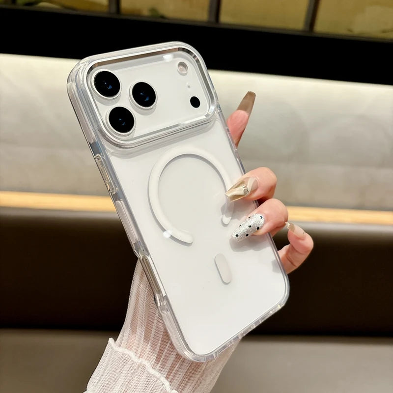 Transparent crystal wireless charging magSafe iPhone case - sky-case